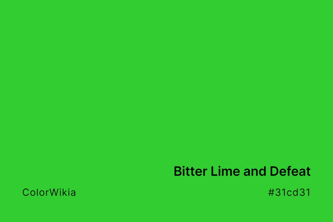 Bitter Lime and Defeat Color – #31cd31: Codes and Complete Breakdown
