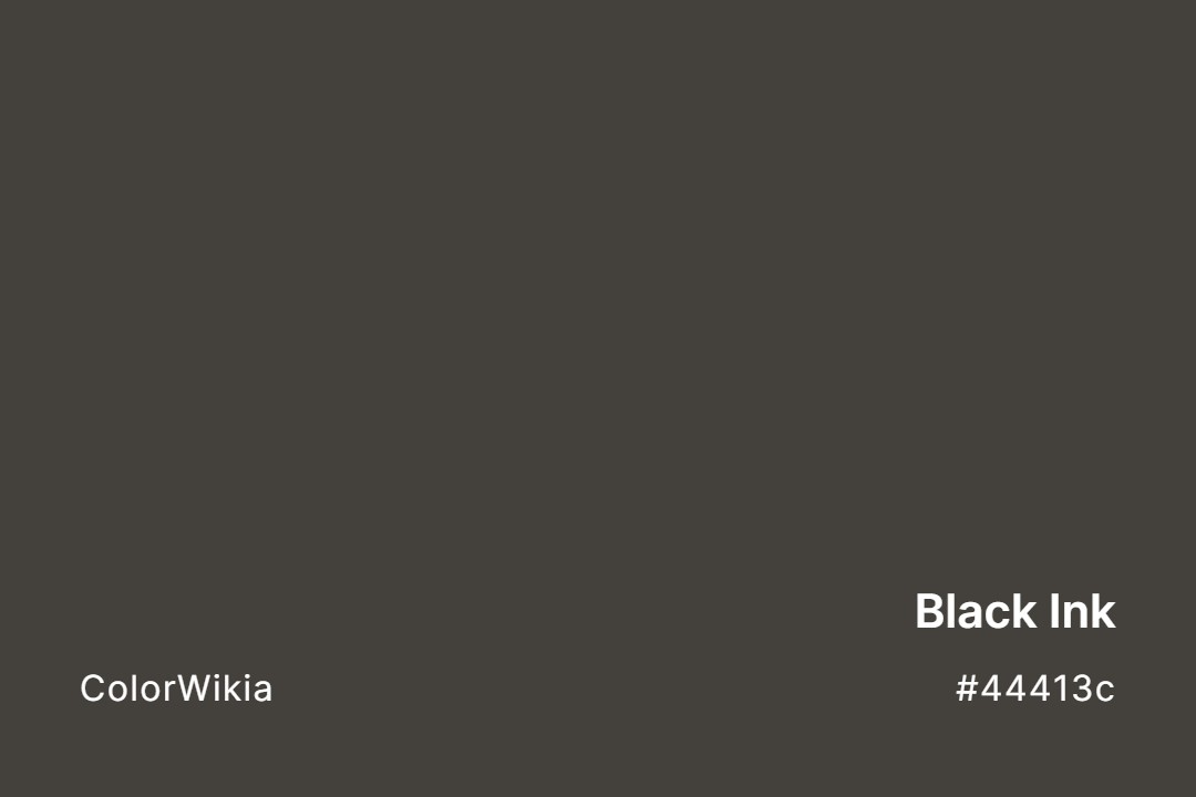 Black Ink Color – #44413c: Codes and Complete Breakdown