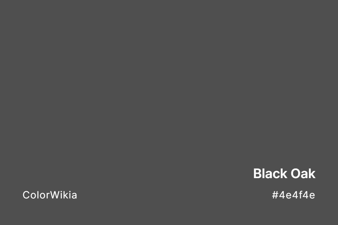 Black Oak Color – #4e4f4e: Codes and Complete Breakdown