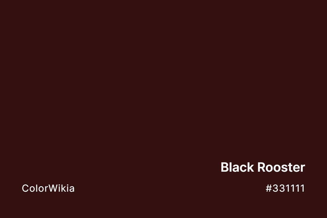 Black Rooster Color – #331111: Codes and Complete Breakdown