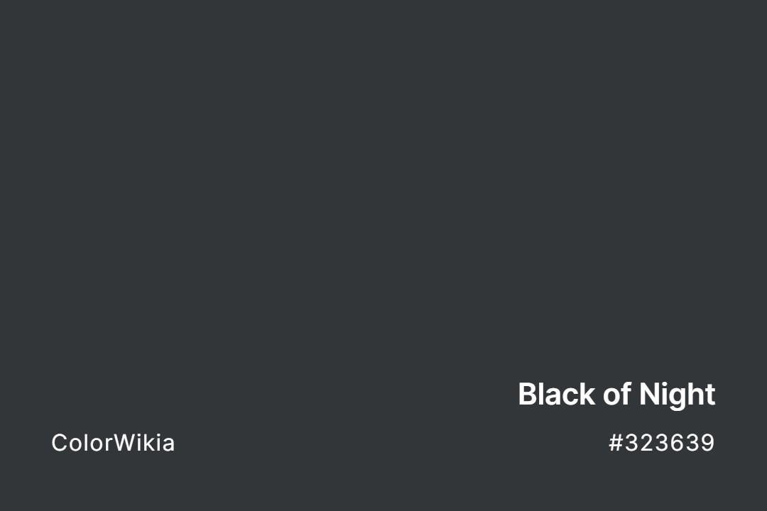 Black of Night Color – #323639: Codes and Complete Breakdown