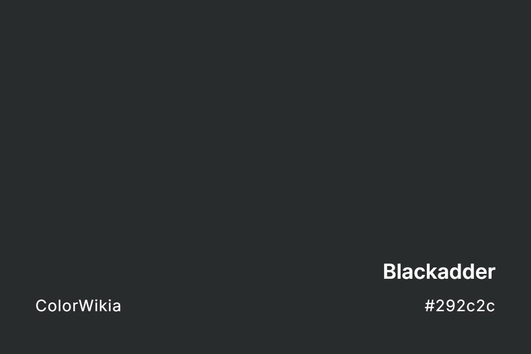 Blackadder Color – #292c2c: Codes and Complete Breakdown