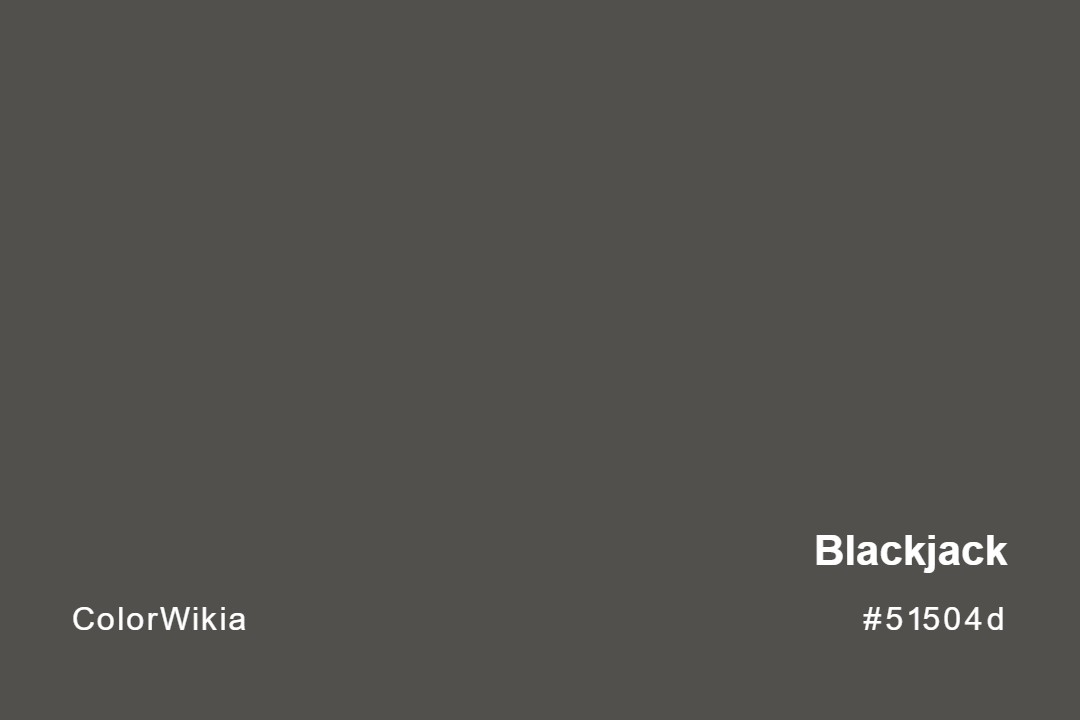 Blackjack Color – #51504d: Codes and Complete Breakdown
