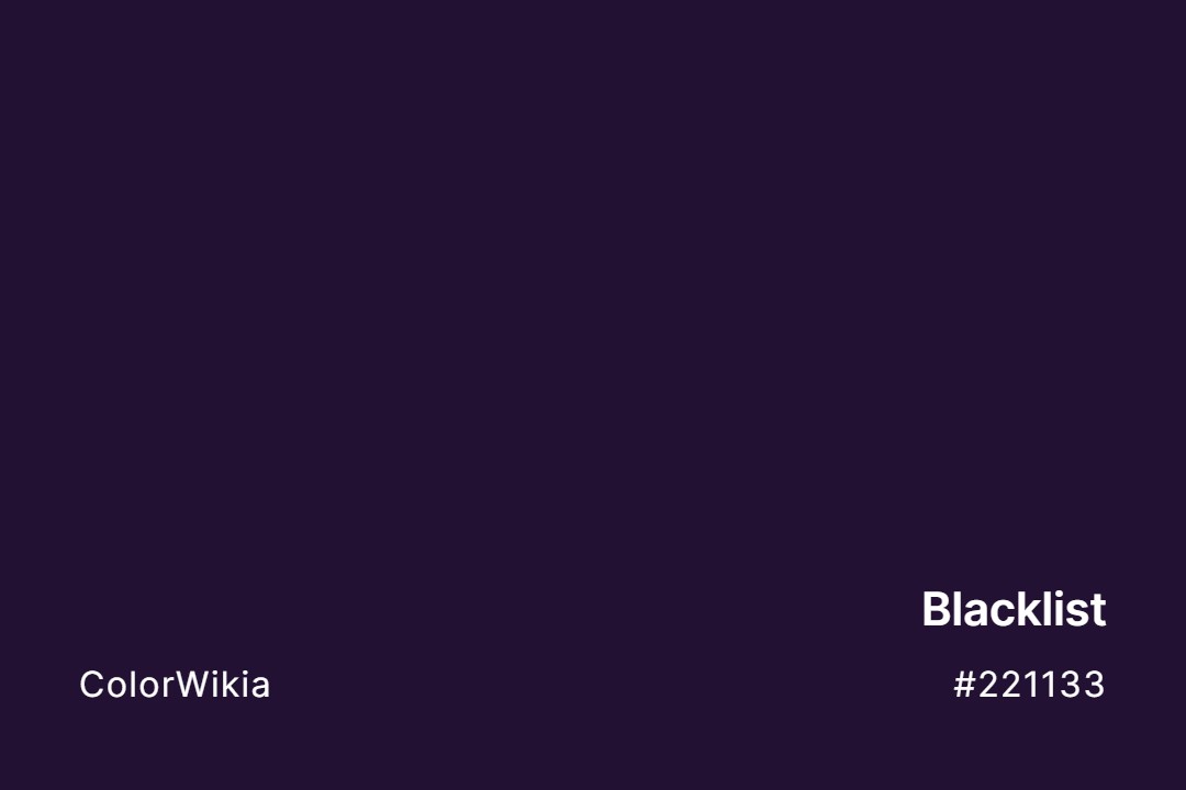 Blacklist Color – #221133: Codes and Complete Breakdown