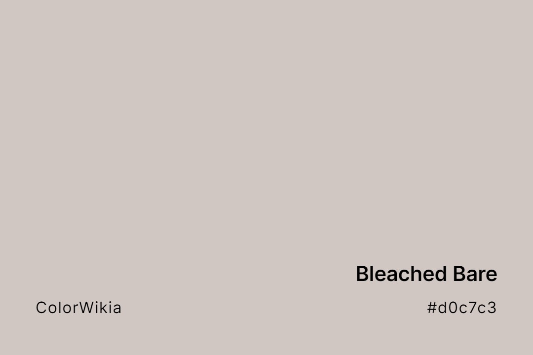 bleached bare color d0c7c3