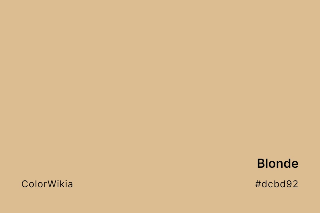 Blonde Color – #dcbd92: Codes and Complete Breakdown