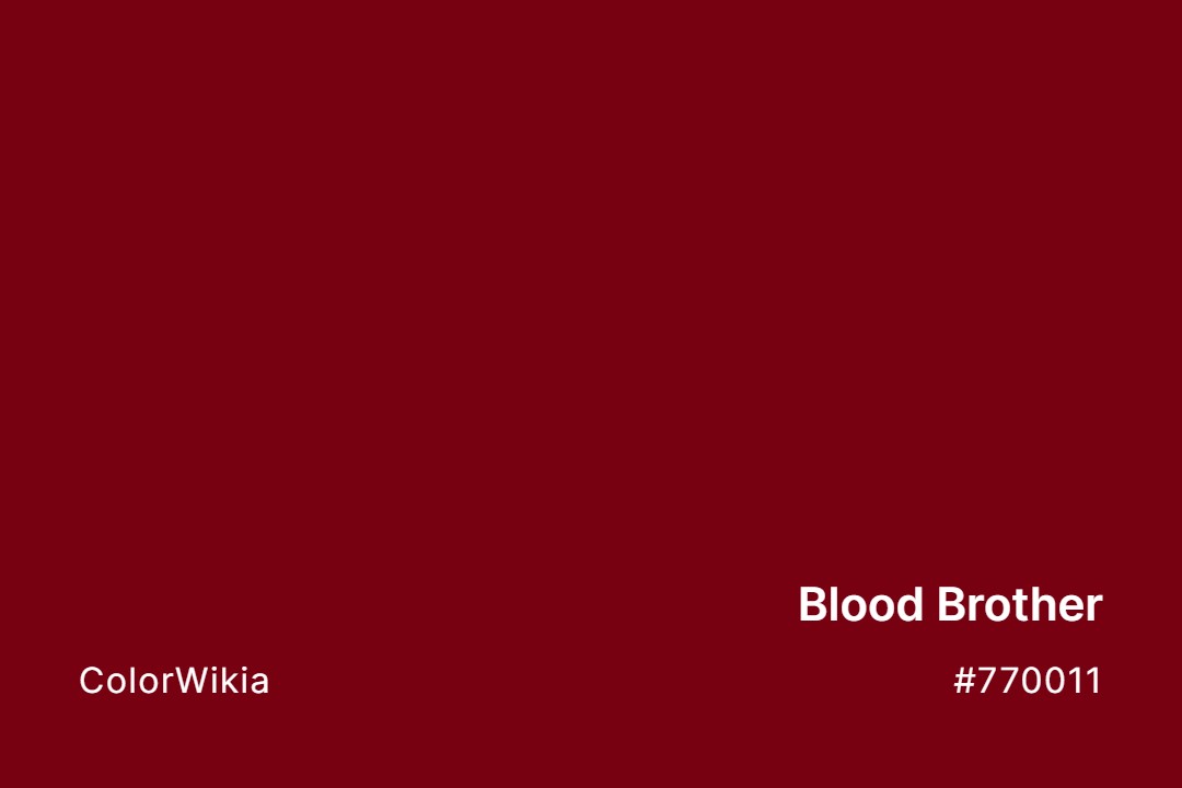 Blood Brother Color – #770011: Codes and Complete Breakdown