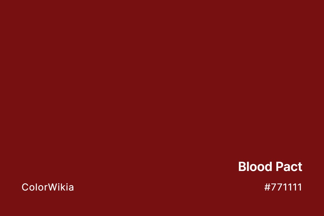 Blood Pact Color – #771111: Codes and Complete Breakdown