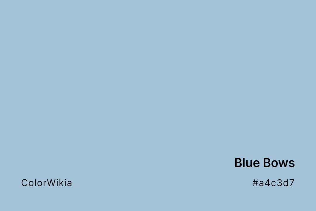 Blue Bows Color – #a4c3d7: Codes and Complete Breakdown