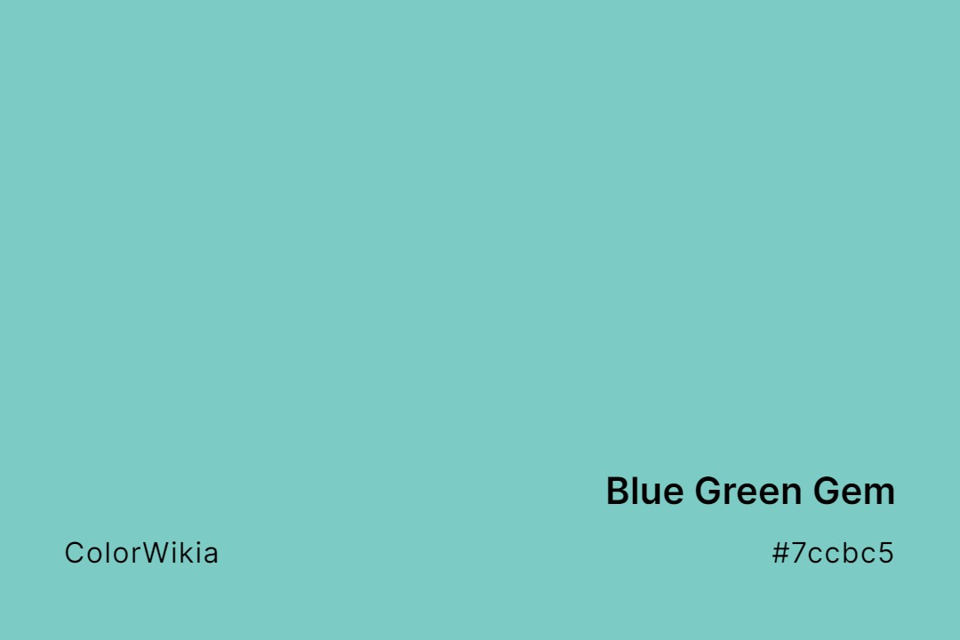 Blue Green Gem Color – #7ccbc5: Codes and Complete Breakdown