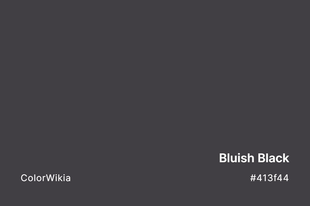 bluish black color 413f44