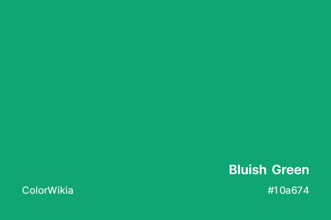 bluish green color 10a674