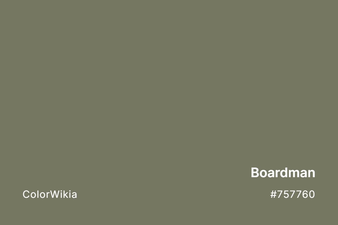 Boardman Color – #757760: Codes and Complete Breakdown