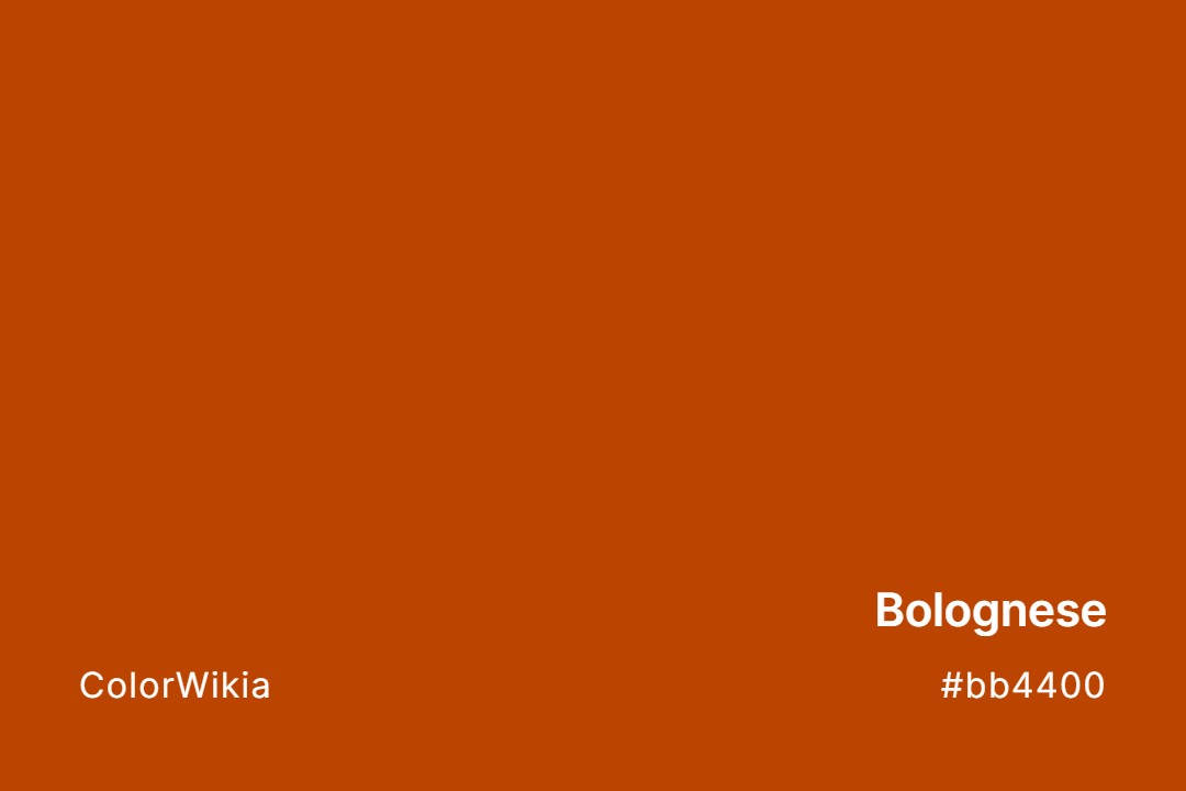 Bolognese Color – #bb4400: Codes and Complete Breakdown