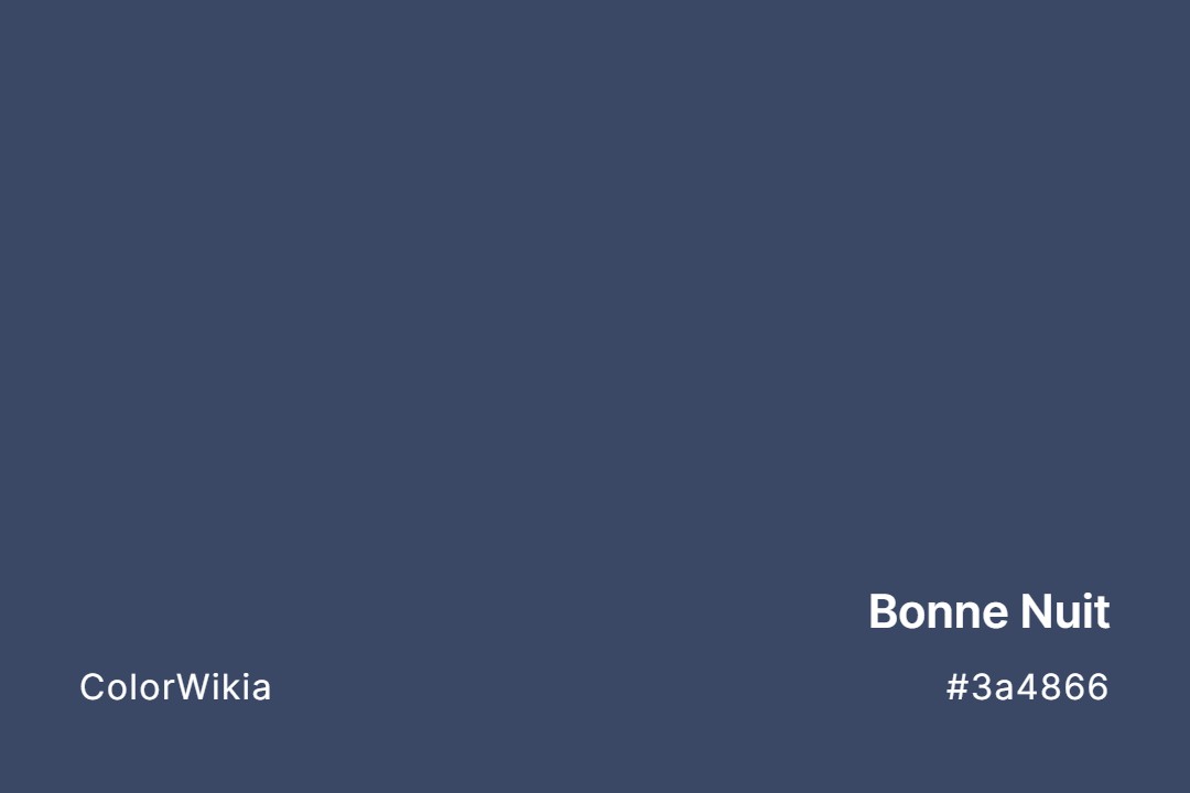 Bonne Nuit Color – #3a4866: Codes and Complete Breakdown