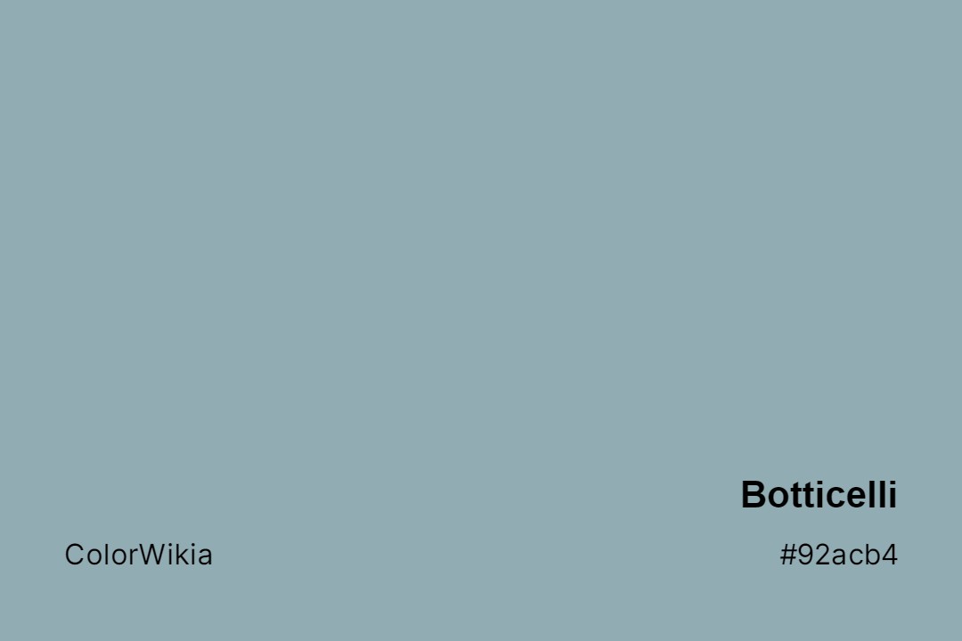 Botticelli Color – #92acb4: Codes and Complete Breakdown