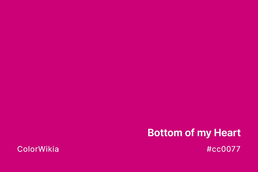 Bottom of my Heart Color – #cc0077: Codes and Complete Breakdown