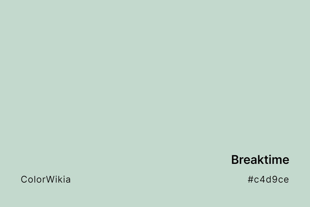 Breaktime Color – #c4d9ce: Codes and Complete Breakdown