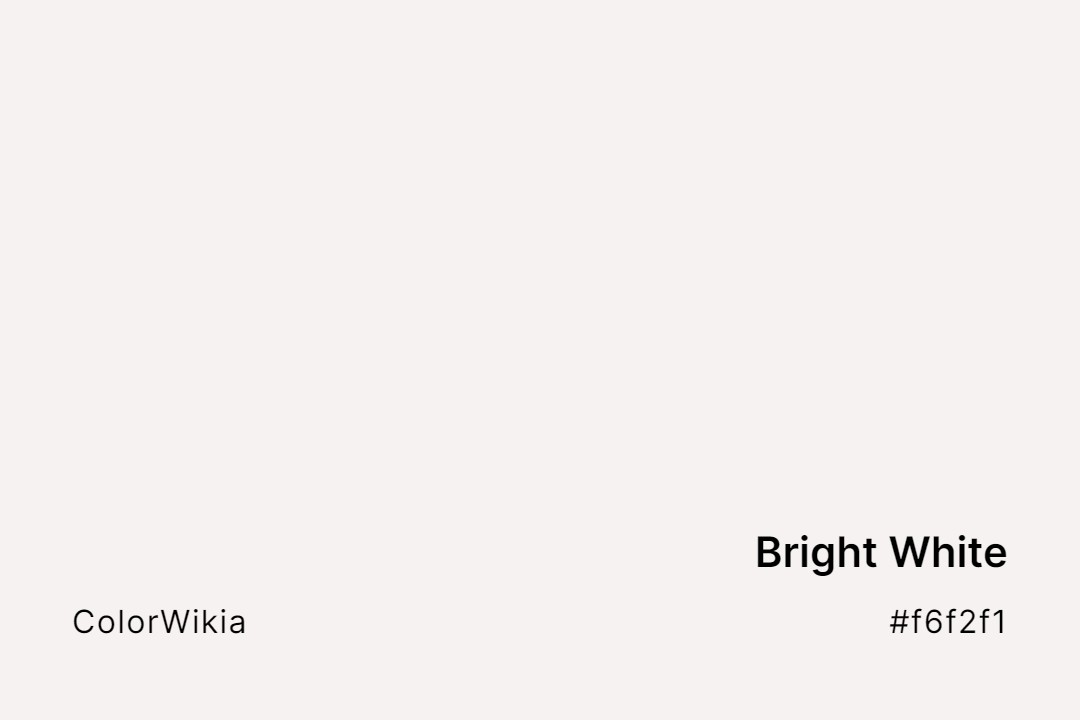 Bright White Color – #f6f2f1: Codes and Complete Breakdown