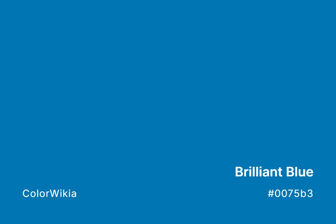 Brilliant Blue Color – #0075b3: Codes and Complete Breakdown