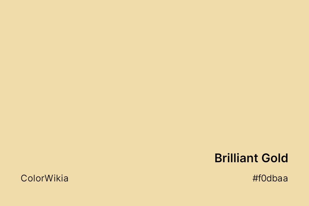 Brilliant Gold Color – #f0dbaa: Codes and Complete Breakdown