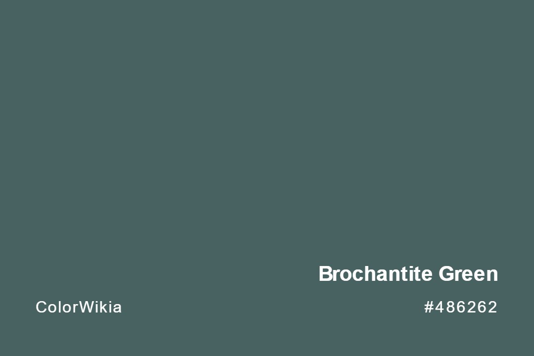 Brochantite Green Color – #486262: Codes and Complete Breakdown