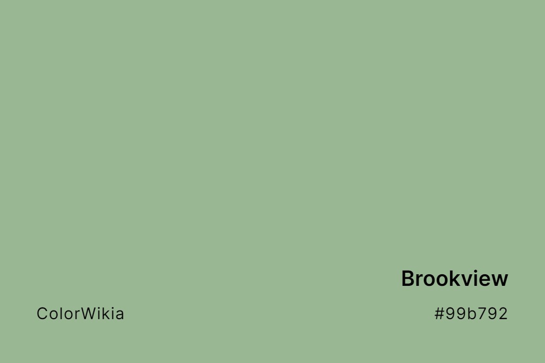 Brookview Color – #99b792: Codes and Complete Breakdown