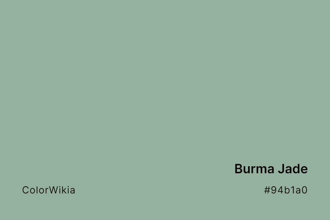 Burma Jade Color – #94b1a0: Codes and Complete Breakdown