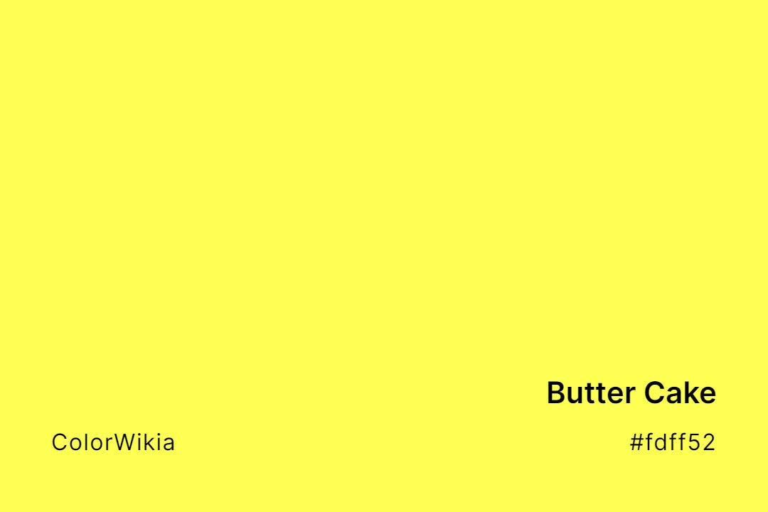 Butter Cake Color – #fdff52: Codes and Complete Breakdown