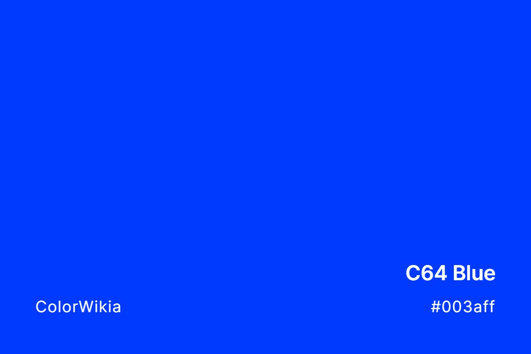 C64 Blue Color – #003aff: Codes and Complete Breakdown