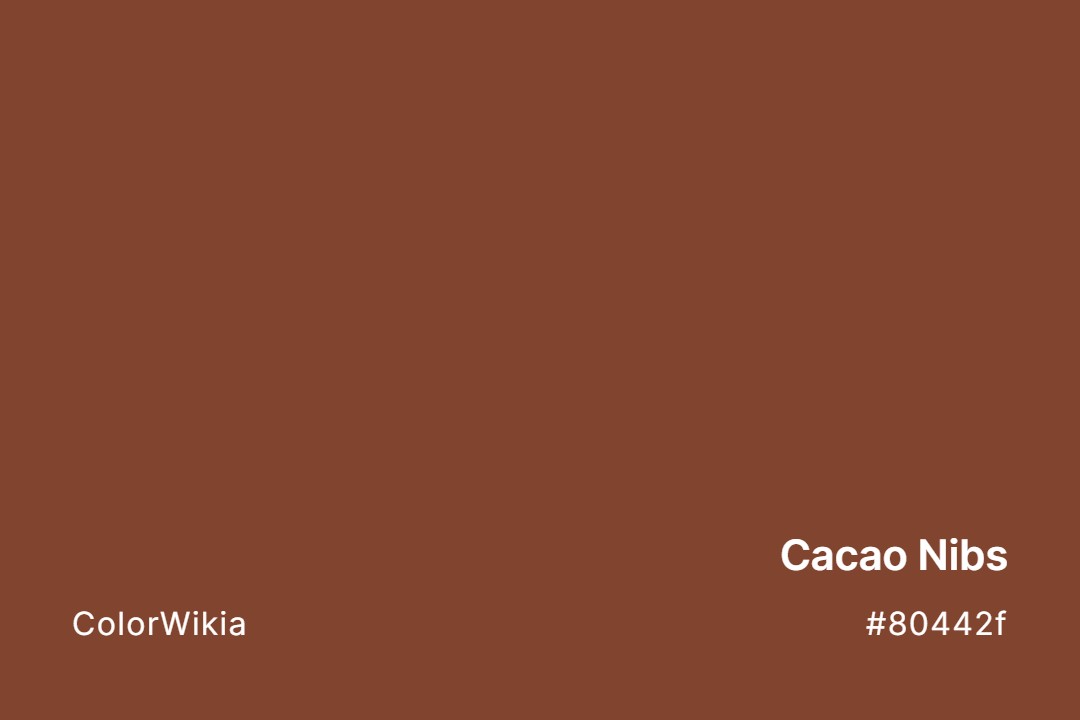 cacao nibs color 80442f