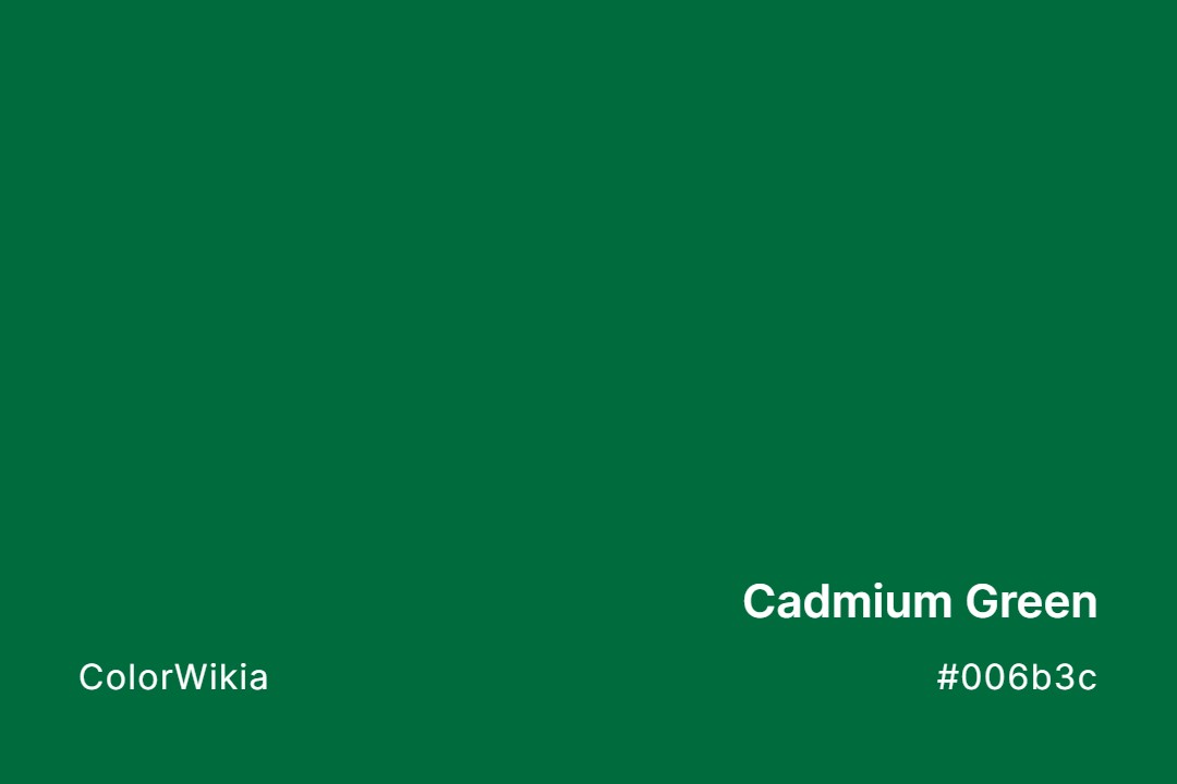 Cadmium Green Color – #006b3c: Codes and Complete Breakdown