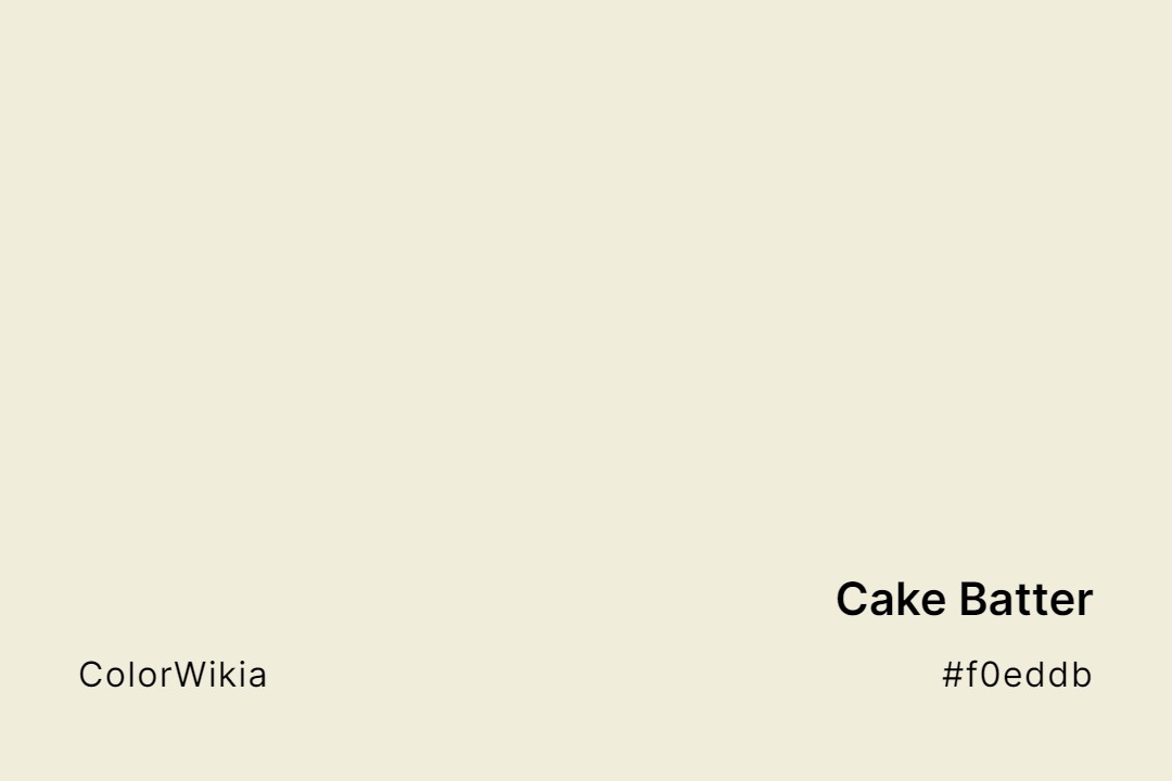Cake Batter Color – #f0eddb: Codes and Complete Breakdown