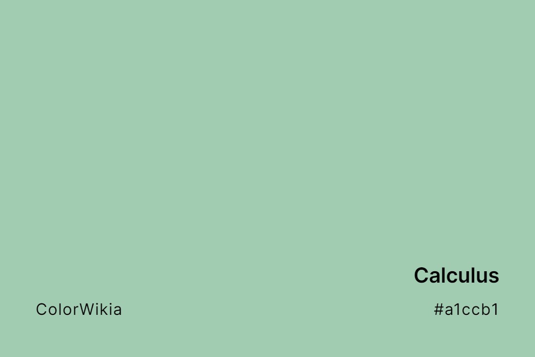 Calculus Color – #a1ccb1: Codes and Complete Breakdown