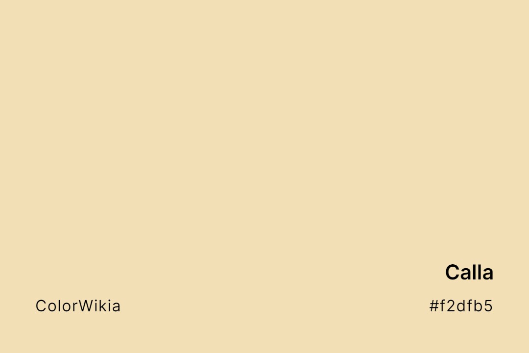 Calla Color – #f2dfb5: Codes and Complete Breakdown