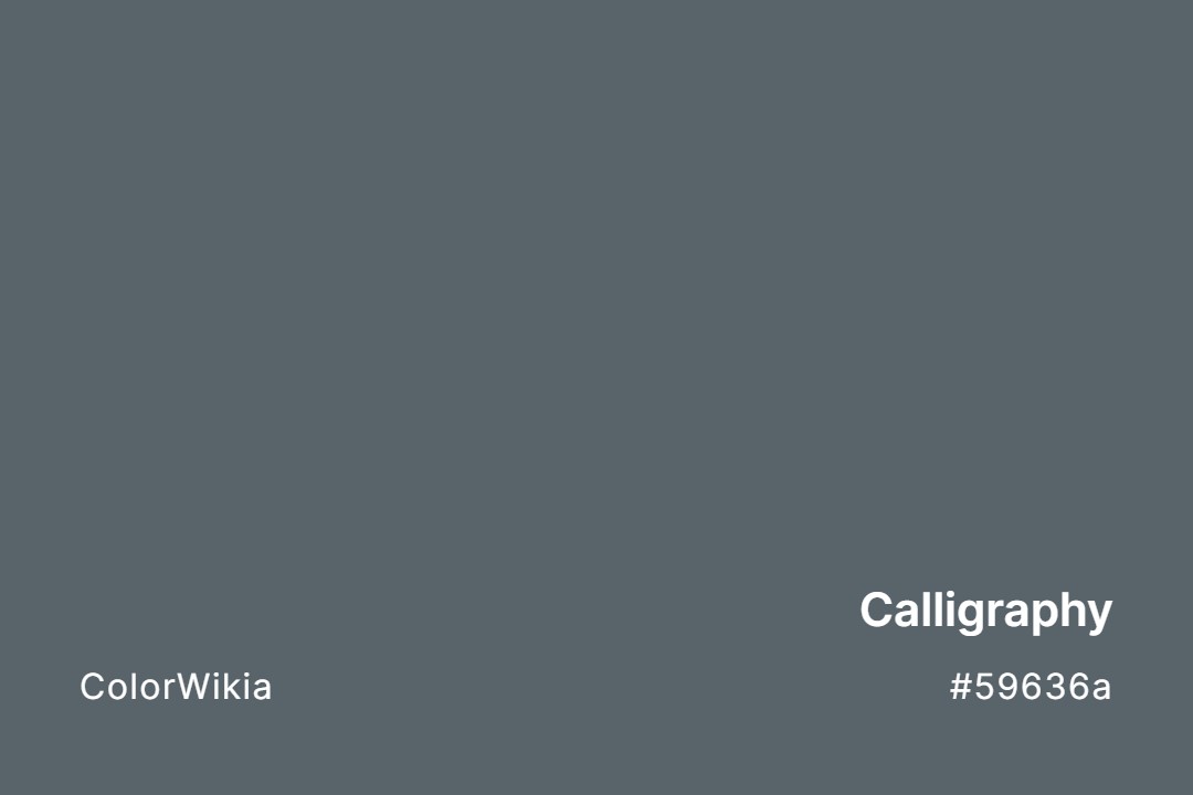 Calligraphy Color – #59636a: Codes and Complete Breakdown