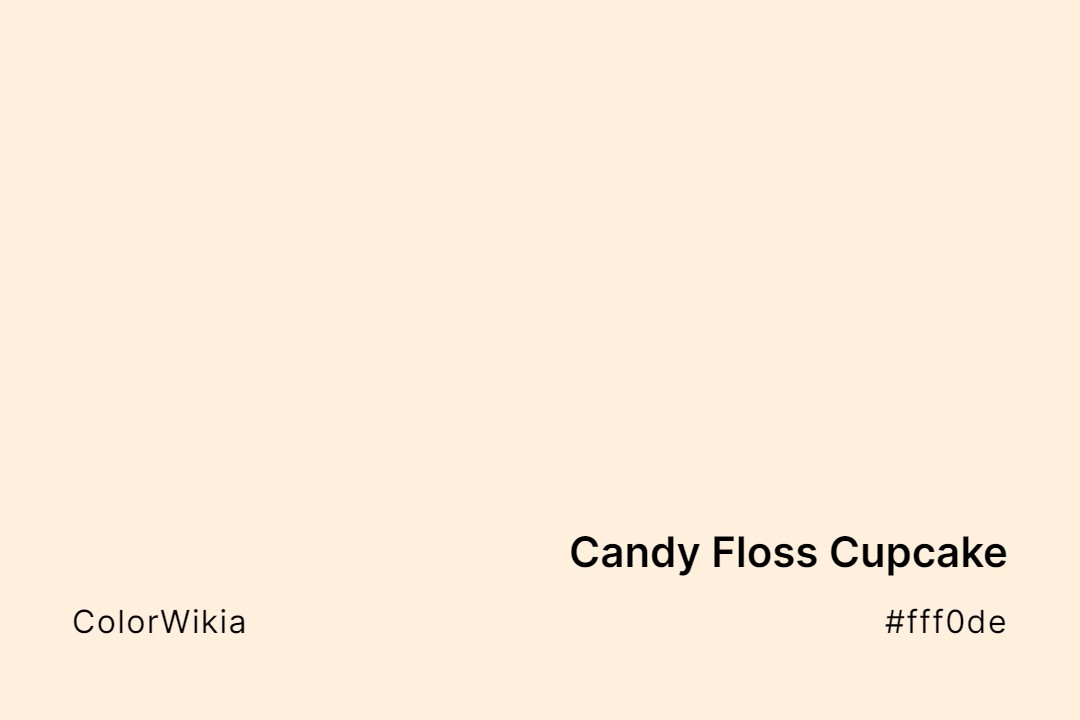 candy floss cupcake color fff0de
