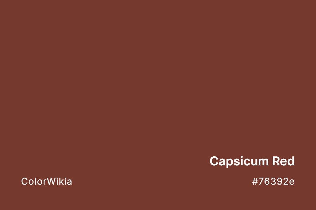 Capsicum Red Color – #76392e: Codes and Complete Breakdown