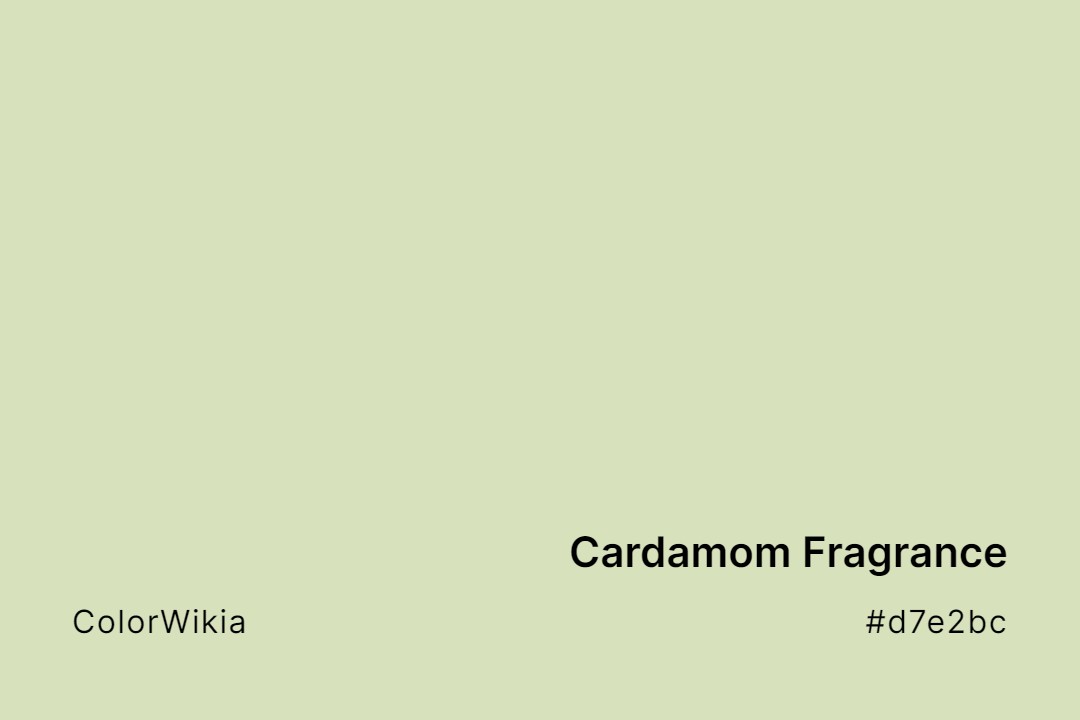 cardamom fragrance color d7e2bc