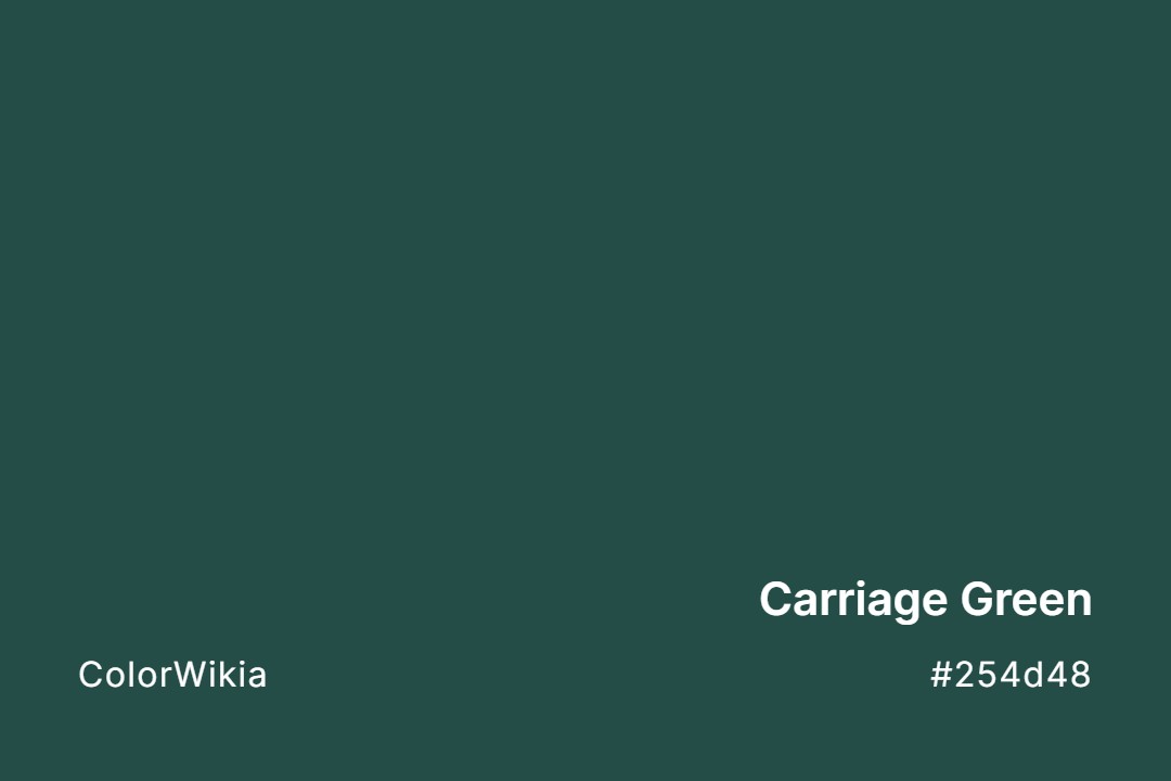 carriage green color 254d48
