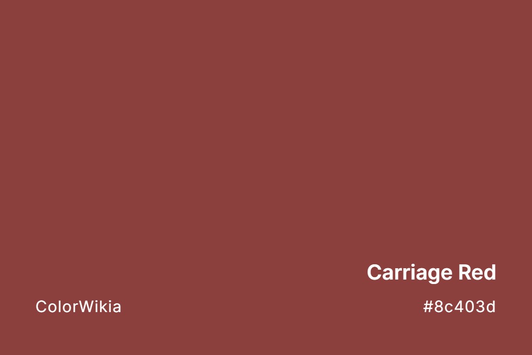 carriage red color 8c403d