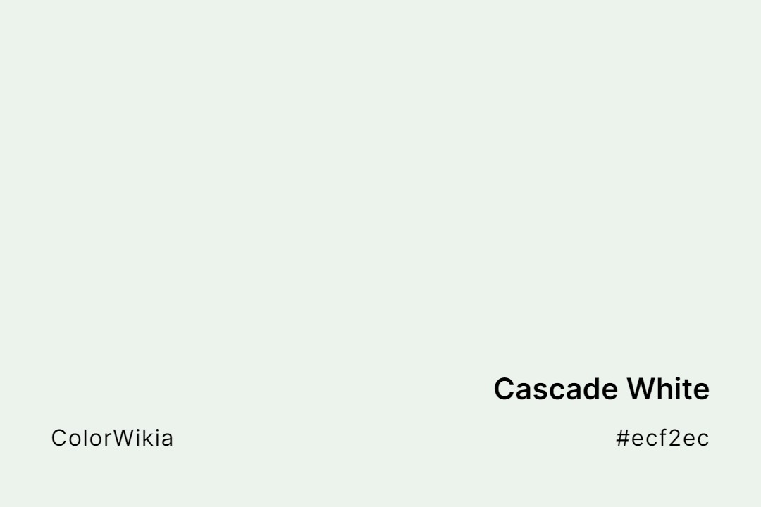 cascade white color ecf2ec