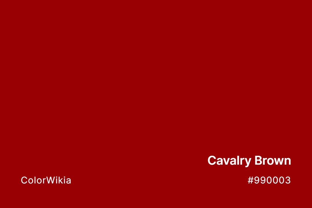 Cavalry Brown Color – #990003: Codes and Complete Breakdown