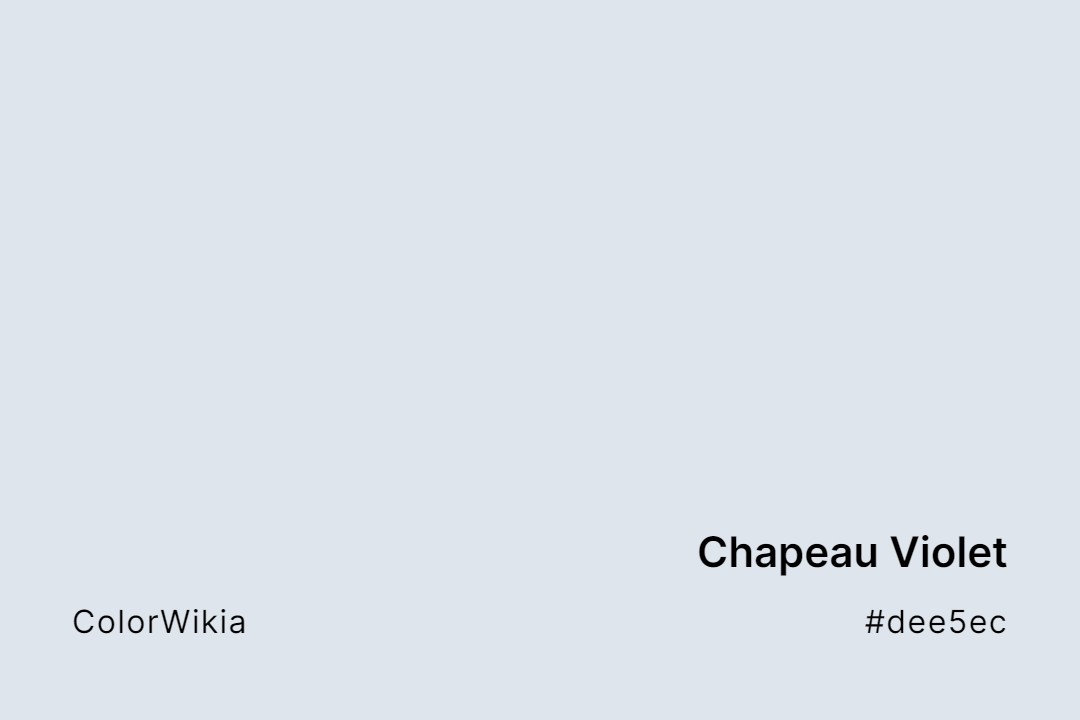 Chapeau Violet Color – #dee5ec: Codes and Complete Breakdown