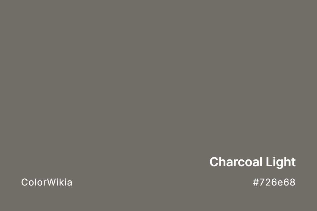 Charcoal Light Color – #726e68: Codes and Complete Breakdown