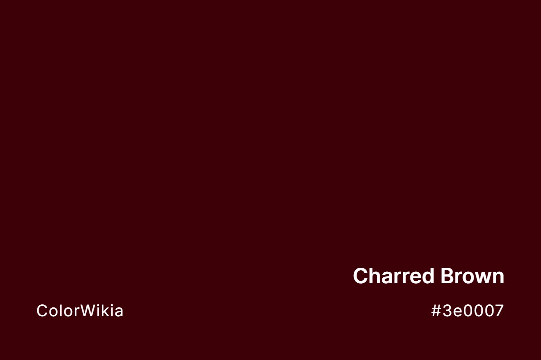 charred brown color 3e0007