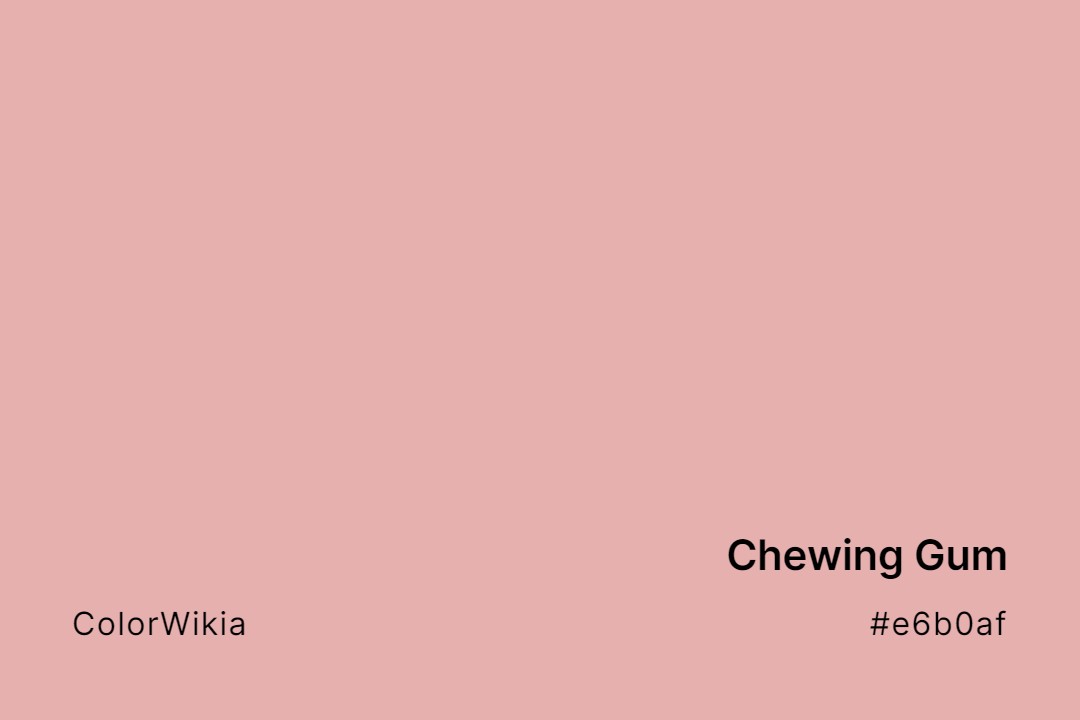 Chewing Gum Color – #e6b0af: Codes and Complete Breakdown