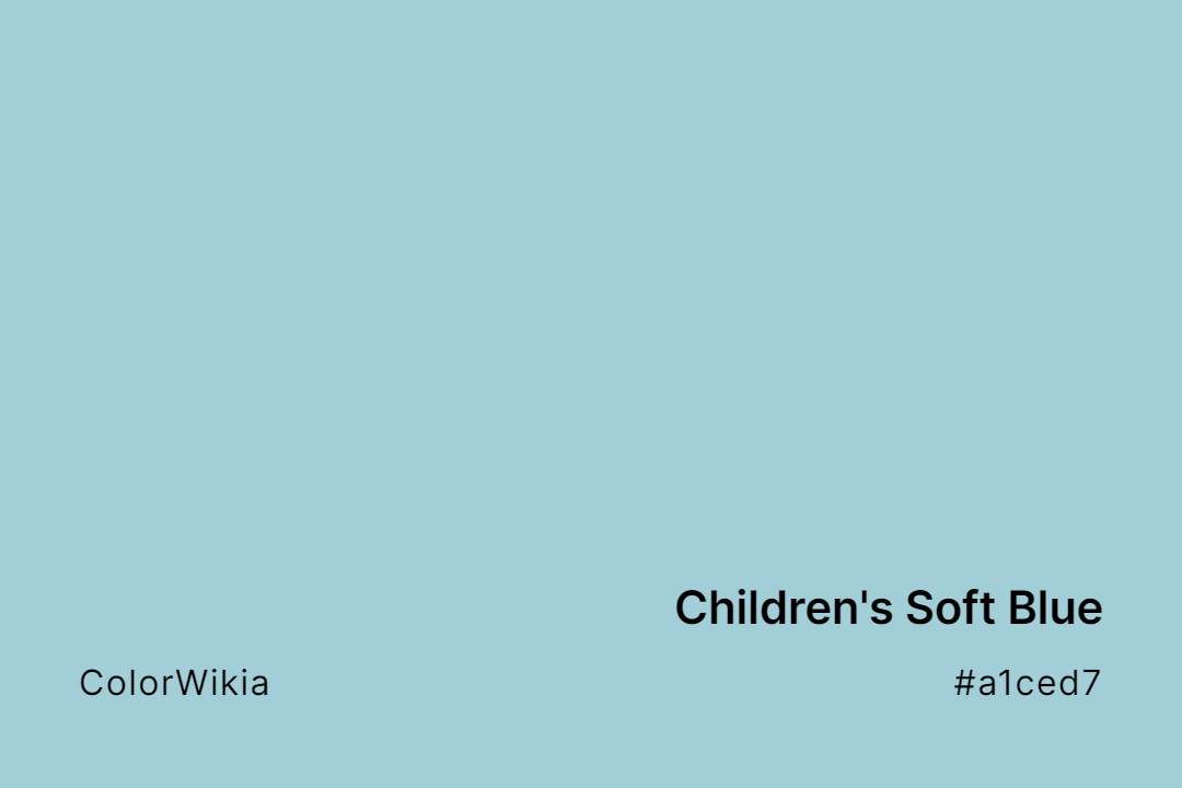 Children’s Soft Blue Color – #a1ced7: Codes and Complete Breakdown
