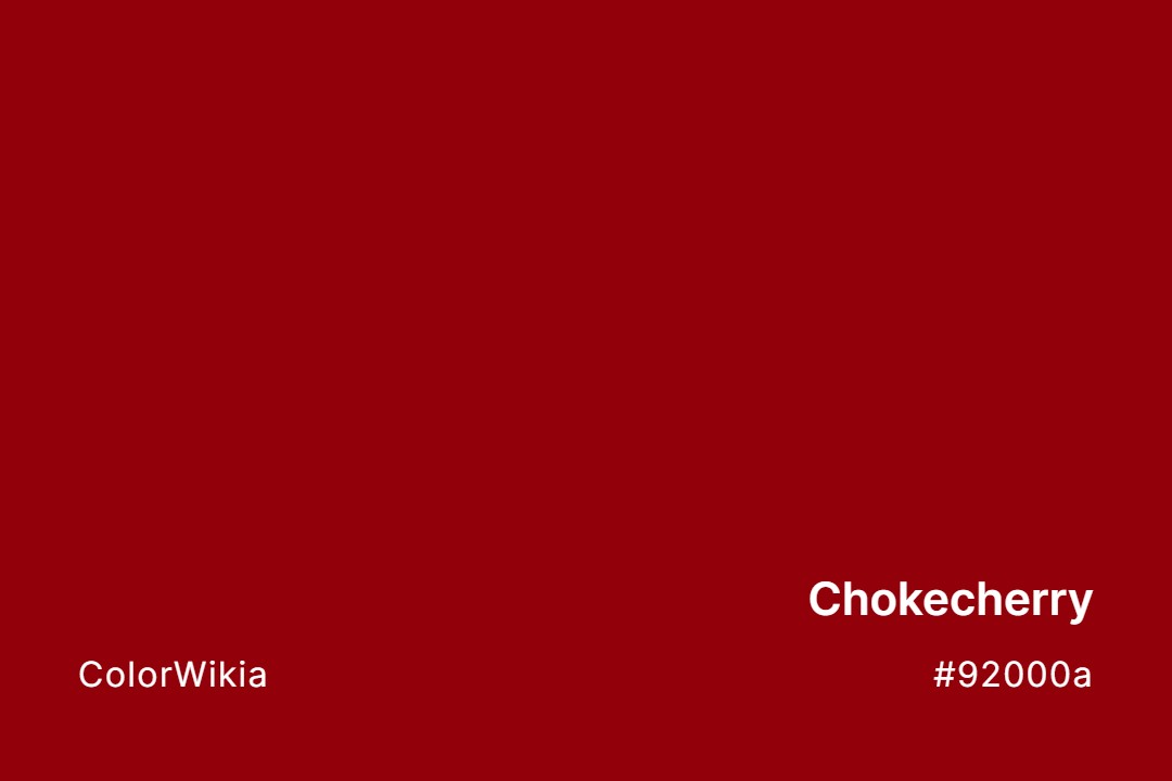 Chokecherry Color – #92000a: Codes and Complete Breakdown