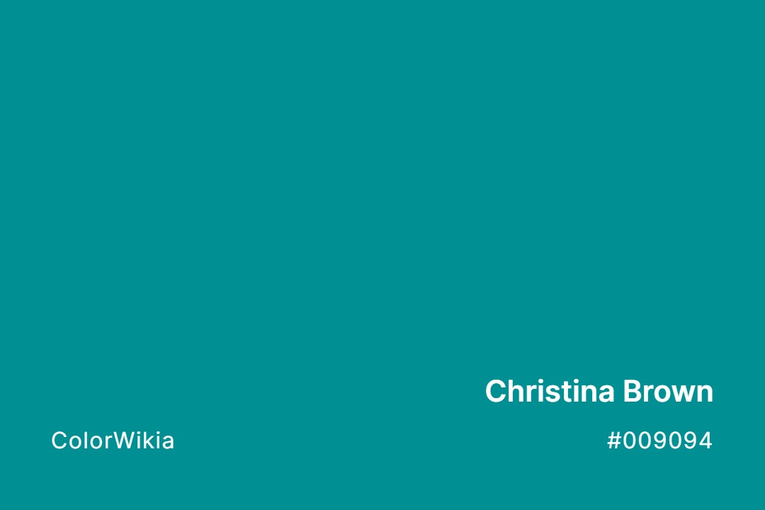 Christina Brown Color – #009094: Codes and Complete Breakdown
